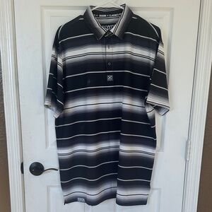 DIXXON Men's Black and White Serape Striped Shirt